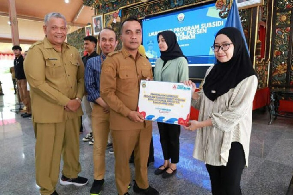 Peluncuran program subsidi bunga nol persen bagi pelaku UMKM di Kabupaten Bangkalan. SP/ SBY