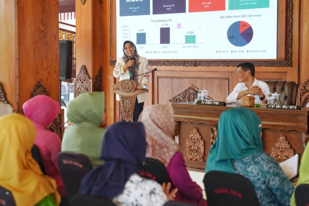 Wali Kota Mojokerto Ajak Organisasi Perempuan Perkuat Deteksi Dini Kanker Leher Rahim. SP/ DWI