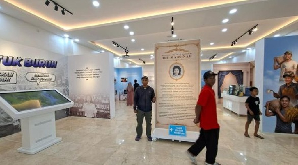 Museum dan Rumah Singgah Marsinah di Desa Nglundo, Kecamatan Sukomoro, Kabupaten Nganjuk ramai dikunjungi. SP/ NGJ