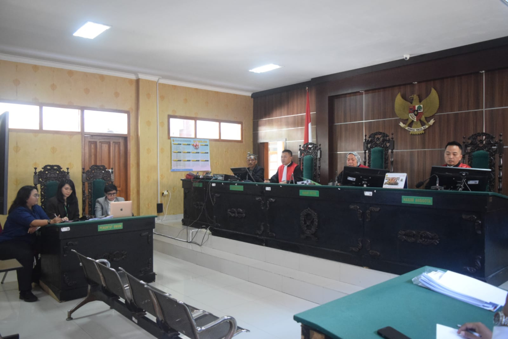 Persidangan perdata gugatan perkara penyalahgunaan pengelolaan lahan di Jl dr.Soetomo, Kota Madiun.