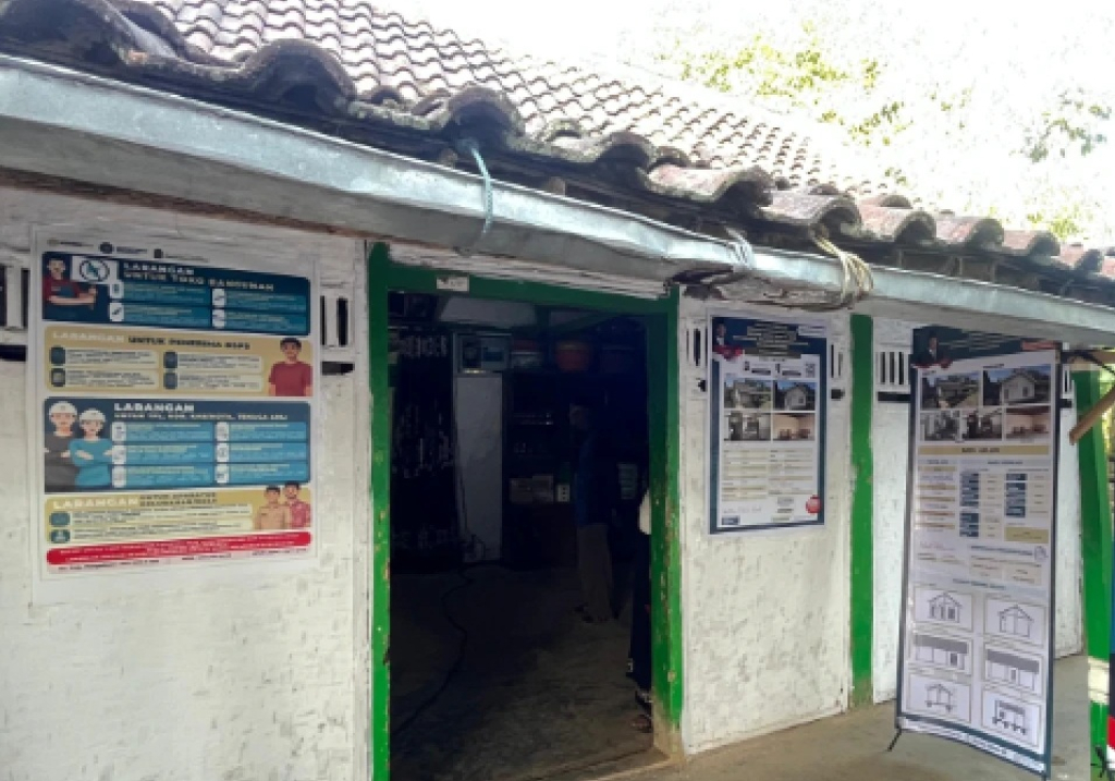 Salah satu progres pembangunan rumah tidak layak huni (RTLH) di Kota Malang. SP/Foto:Lutfia