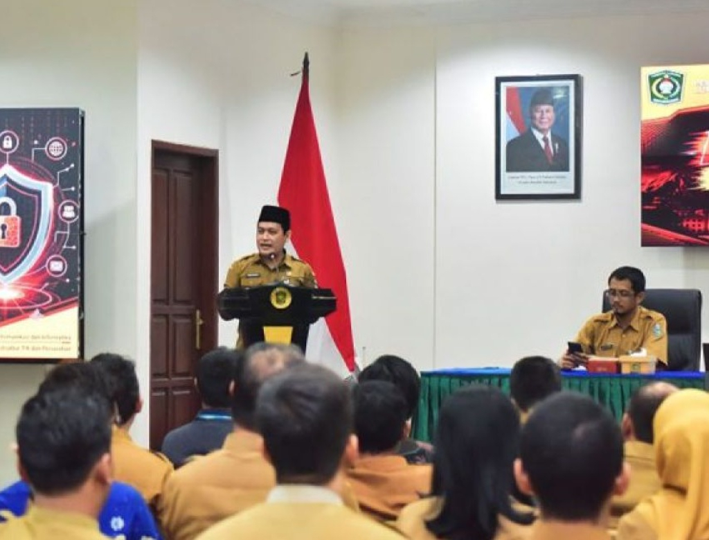 Perangkat daerah Pemkab Lumajang mengikuti kegiatan Peningkatan Kapasitas Keamanan Informasi bertema "Deteksi Dini Serangan dan Tanggap Insiden Siber" (SIGAP SIBER). SP/Foto:Diskominfo Lumajang