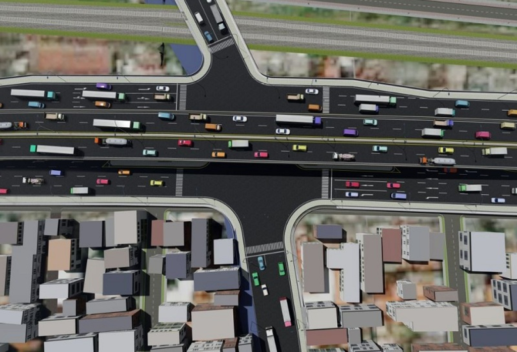 Visualisasi desain Flyover Gedangan yang direncanakan dibangun di Kecamatan Gedangan, Kabupaten Sidoarjo.  SP/Foto:kompas