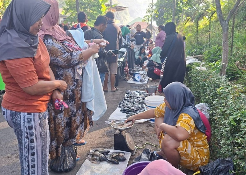 Fenomena Koyo, Warga berburu ikan mabuk di Ranu Klakah Lumajang. SP/ MJ