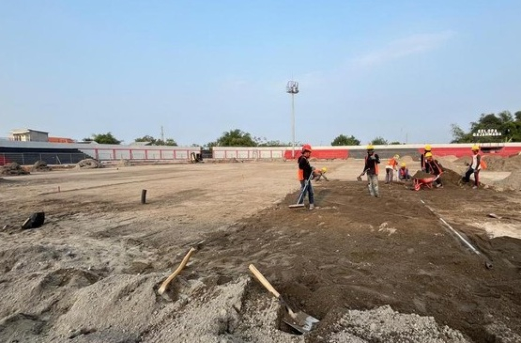 Revitalisasi Stadion Gajah Mada Mojokerto. SP/MJK