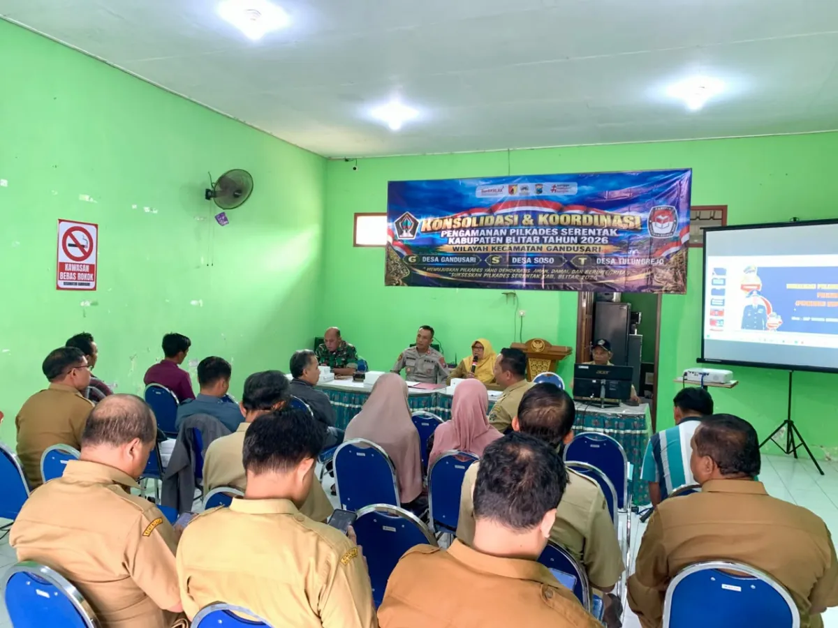 Jelang Pilkades Serentak, Polsek Gandusari Blitar Ancang-ancang Persiapan Pengamanan