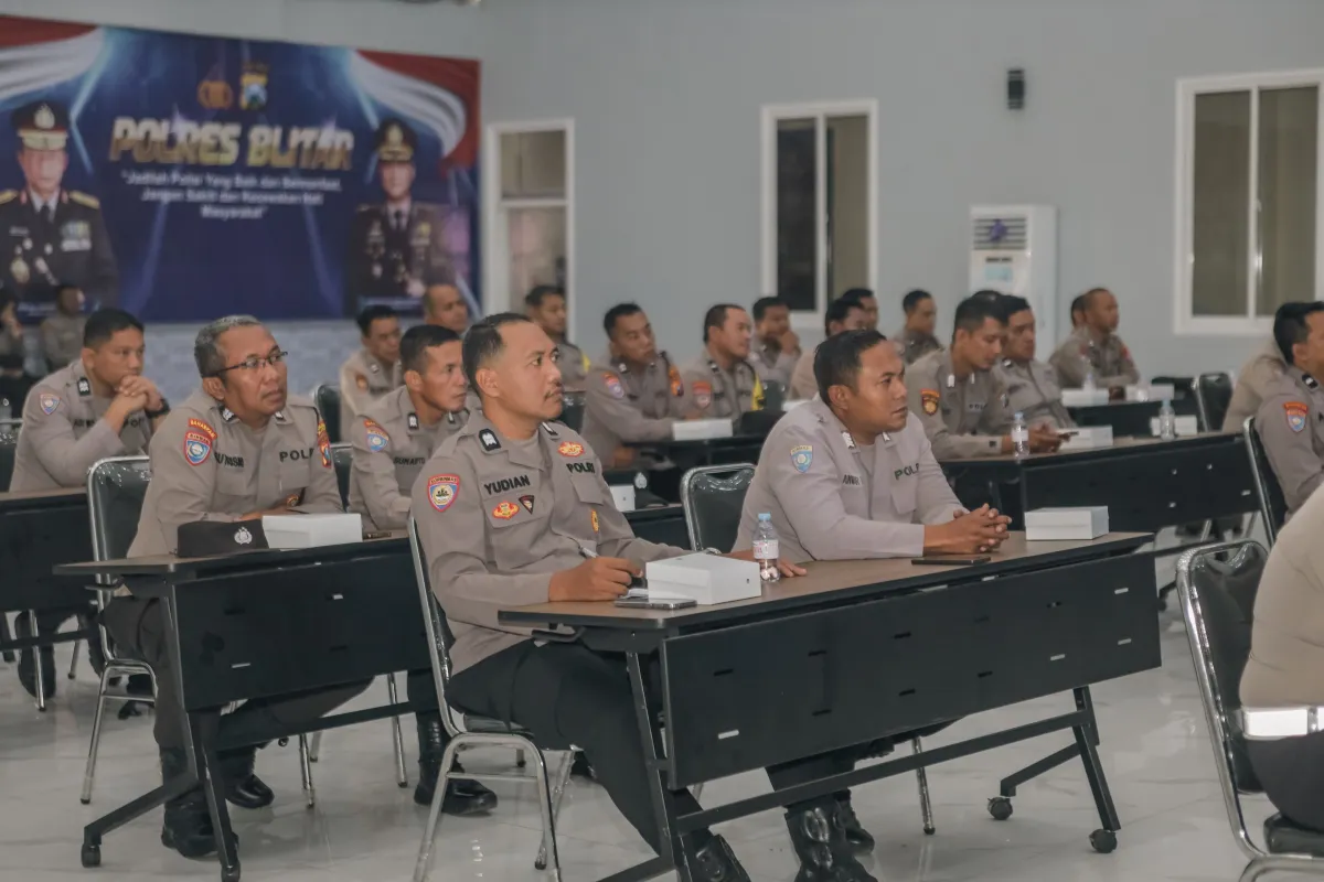 Tingkatkan Kemampuan dan Profesional Fungsi Bidang Lalu Lintas, Seluruh Jajaran Polres Blitar Ikuti Pelatihan
