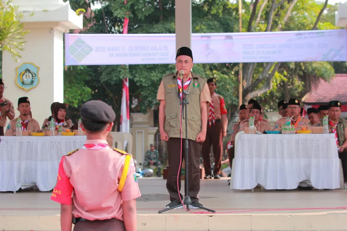 Kick Off Hari Santri di Lamongan Diawali Jelajah Santri Sako Pramuka Pandu Ma’arif