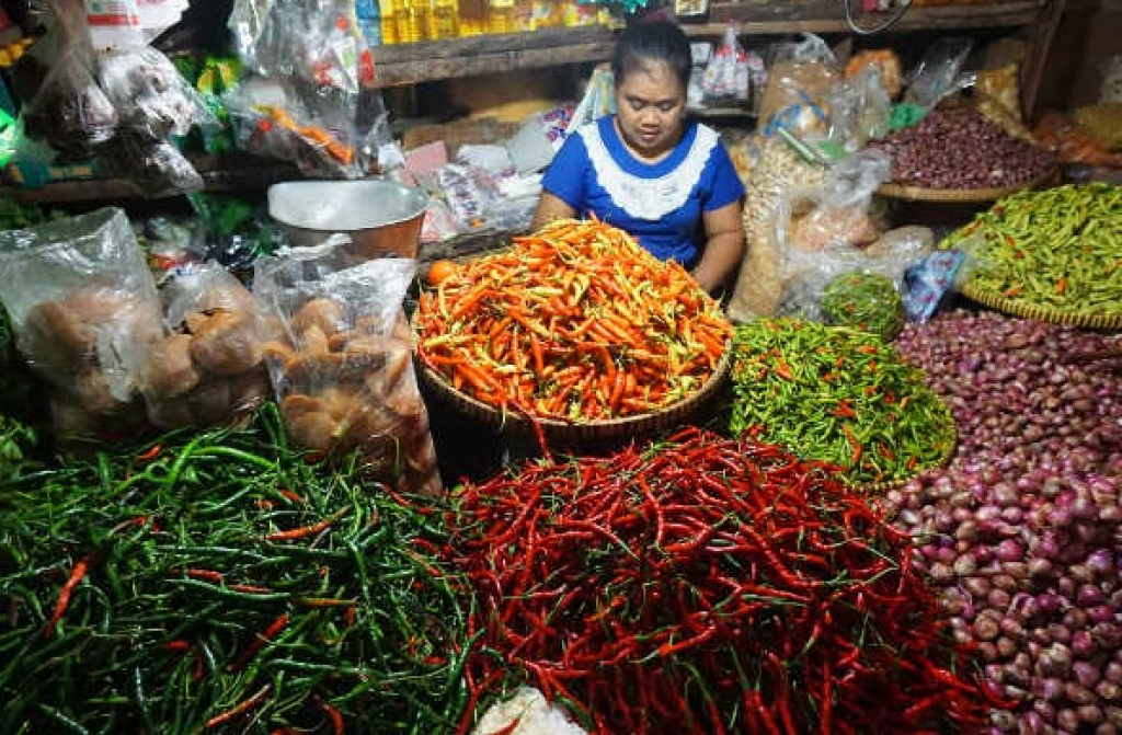 Ilustrasi. Salah satu penjual cabai di Pasar Sayur Magetan, Jawa Timur. SP/MGT