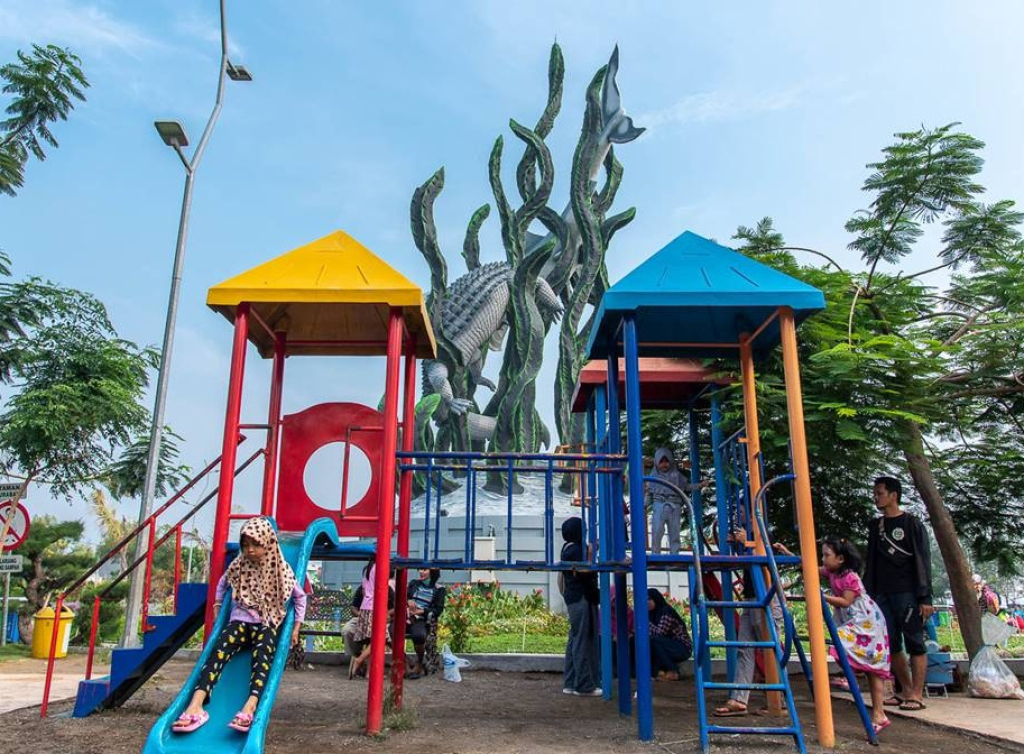 Suasana Taman Kota di Surabaya. SP/ Pemkot Surabaya