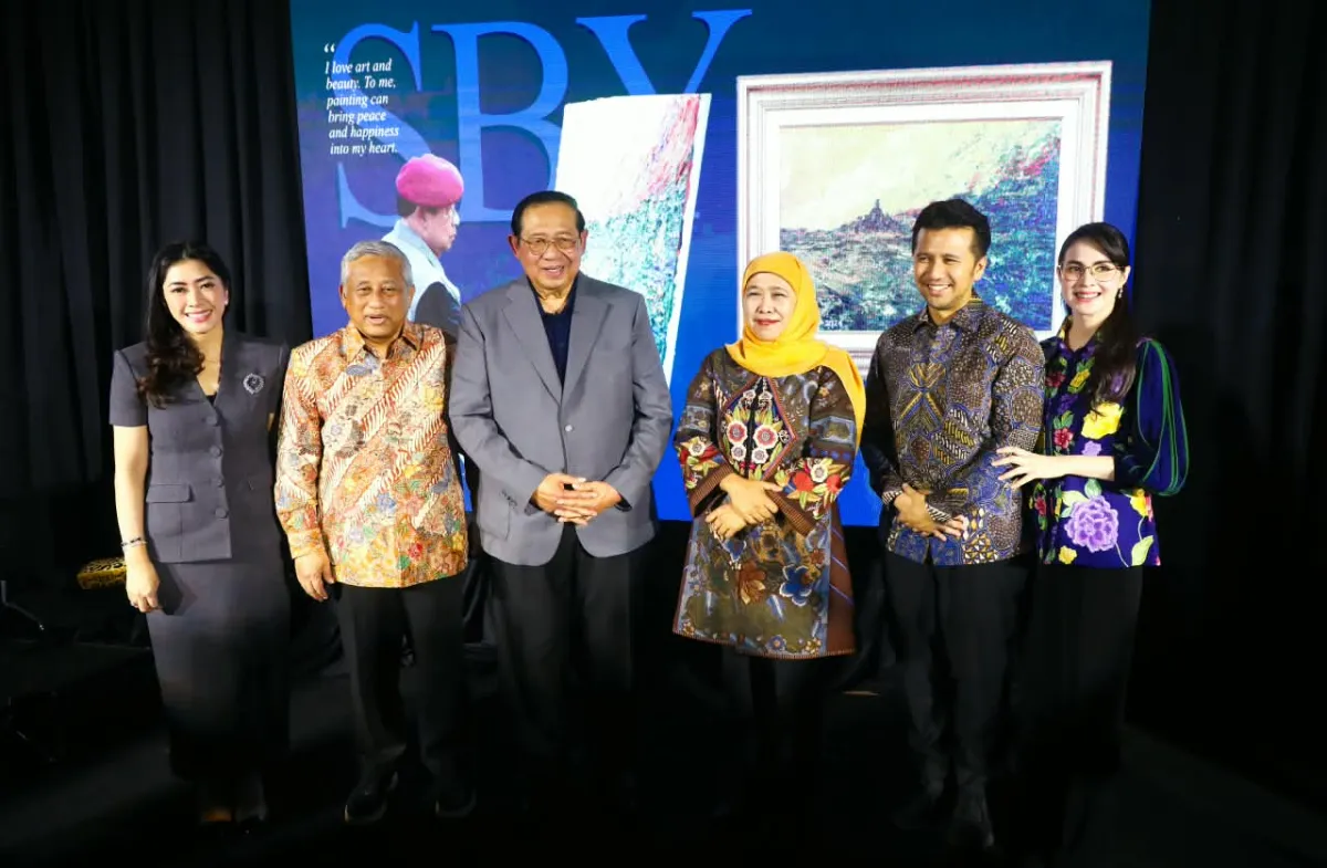 Pameran Tunggal Lukisan SBY Dihadiri Khofifah-Emil Dardak, Rekam Rindu Ani Yudhoyono