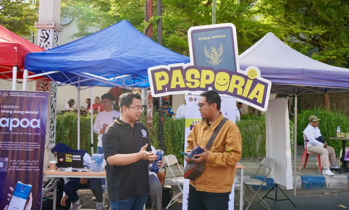 Kantor Imigrasi Blitar Permudah Pengurusan Paspor melayani Masyarakat Lewat PASPORIA di CFD