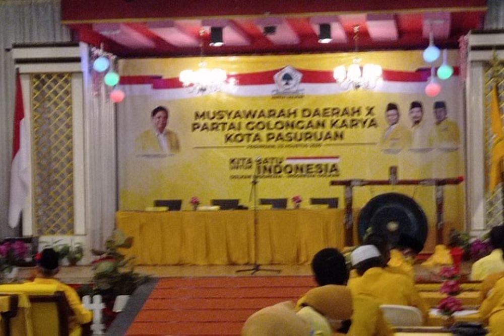 Suasana Musda X Partai Golkar di Kota Pasuruan, Minggu (23/8).