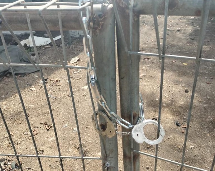 Tanah Sengketa antara Mulyo Hadi dan Widowati yang di borgol. SP/Anggadia Muhammad 