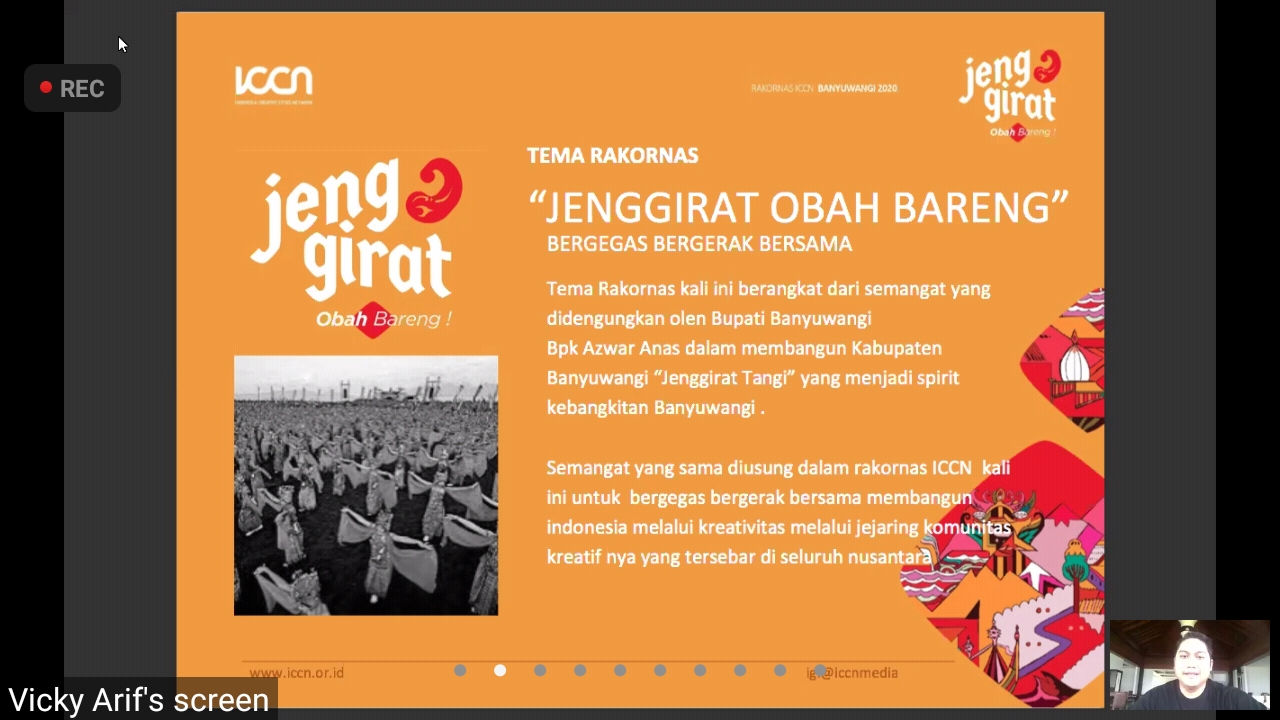 Momentum Rapat Koordinasi Nasional (Rakornas) ICCN 2020, dengan mengangkat tema "Jenggirat Obah Bareng". SP/ Byta