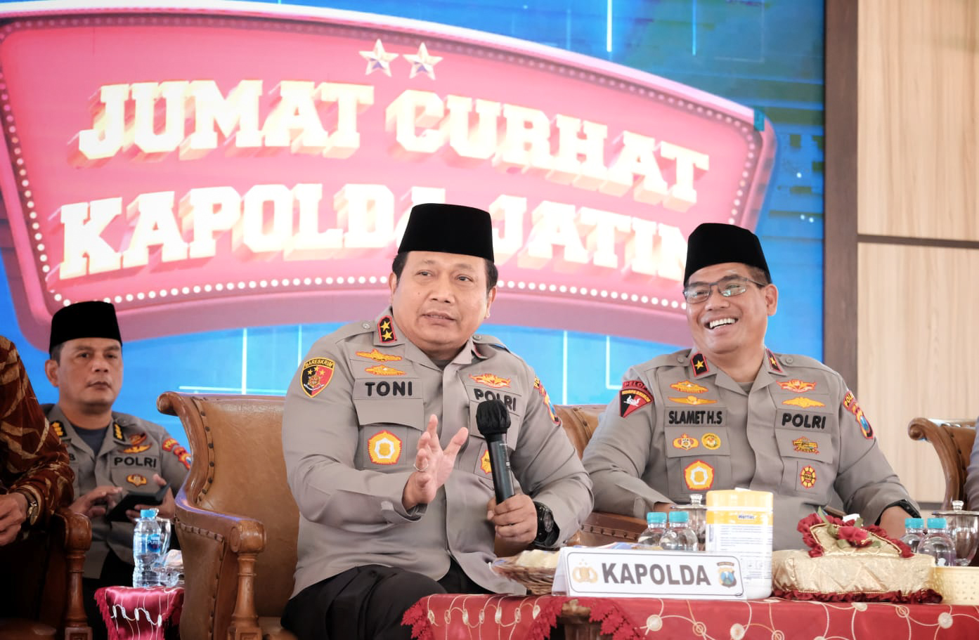 Kapolda Jatim Irjen Pol Toni Harmanto di Pendopo Kabupaten Magetan, pada Jumat (10/03/2023). SP/Ariandi