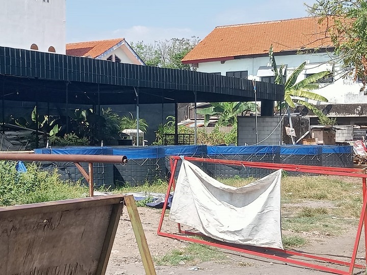 Dinas Perikanan dan Dewan Sidoarjo memberikan pelatihan sekaligus bantuan kolam terpal ke Kelompok masyarakat pembudidaya ikan (Pokdakan) Desa Pagerwojo. SP/Hikmah