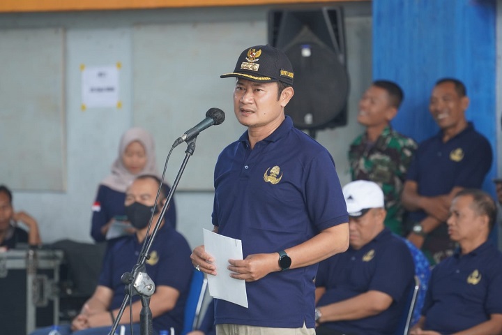 Bupati saat membuka lomba PBB dengan peserta ASN di Sport Center Lamongan. SP/MUHAJIRIN KASRUN