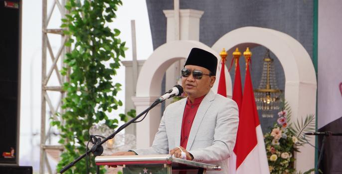Gus Irsyad dalam pelantikan pengurus MWCNU kecamatan Gempol Pasuruan