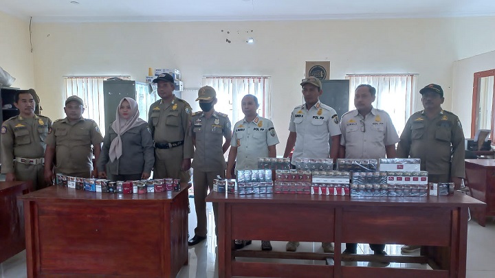 31 Merek Rokok Ilegal Terjaring Dalam Operasi Deteksi Dini Satpol PP Sampang