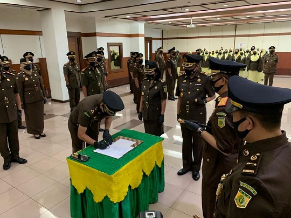 Pengambilan sumpah Kejati Jatim. SP/BUDI