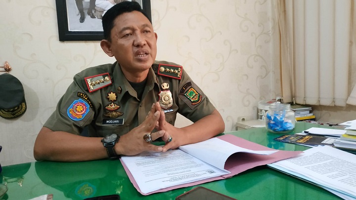 Kepala Satpol PP Kota Mojokerto, Modjari. SP/Dwy AS