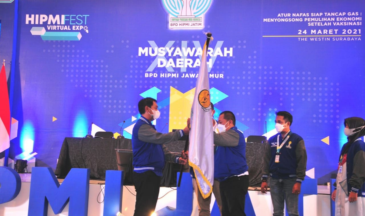  Musyawarah Daerah (Musda) XIV BPD Hipmi Jatim yang berlangsung di Hotel The Westin Surabaya, Rois Sunandar Maming (RSM), Rabu (24/03/2021). SP/ MOCHAMMAD KASYFI FAHMI  