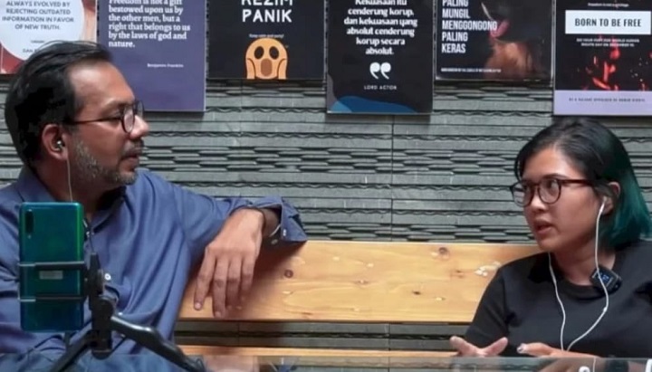 Podcast Haris dan Fatia yang kini jadi masalah hukum.