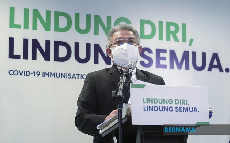 Menteri Kesehatan Malaysia Adham Baba menjelaskan vaksin buatan Malaysia bertipe mRNA akan diluncurkan. SP/Harianbernama