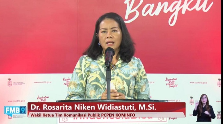 Wakil Ketua Tim Komunikasi Publik Komite Penanganan COVID-19 dan Pemulihan Ekonomi Nasional (KPCPEN), Rosarita Niken Widiastuti