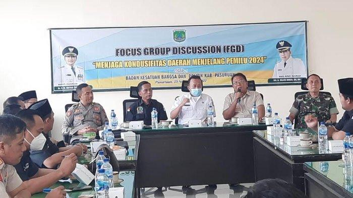 Kegiatan Forum Grup Discussion (FGD) dengan tema Menjaga Kondusivitas Daerah Menjelang Pemilu 2024 yang digelar Badan Kesatuan Bangsa dan Politik (Bakesbangpol)