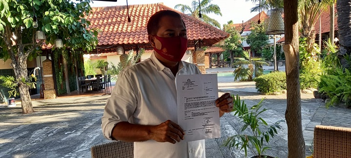 Kuasa Hukum Hariono Halim, Muara Harianja saat jumpa pers. SP/Anggadia Muhammad