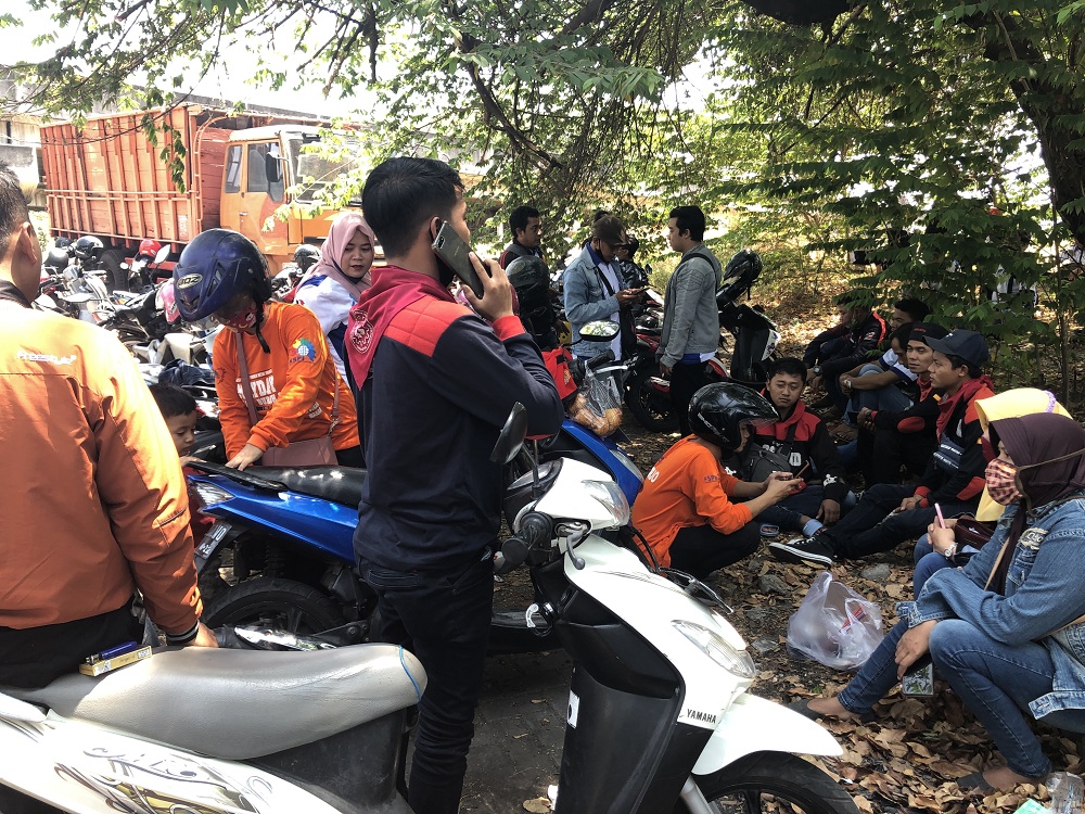 Persiapan Aksi Buruh Mogok Nasional. SP/ Mochammad Kasyfi Fahmi