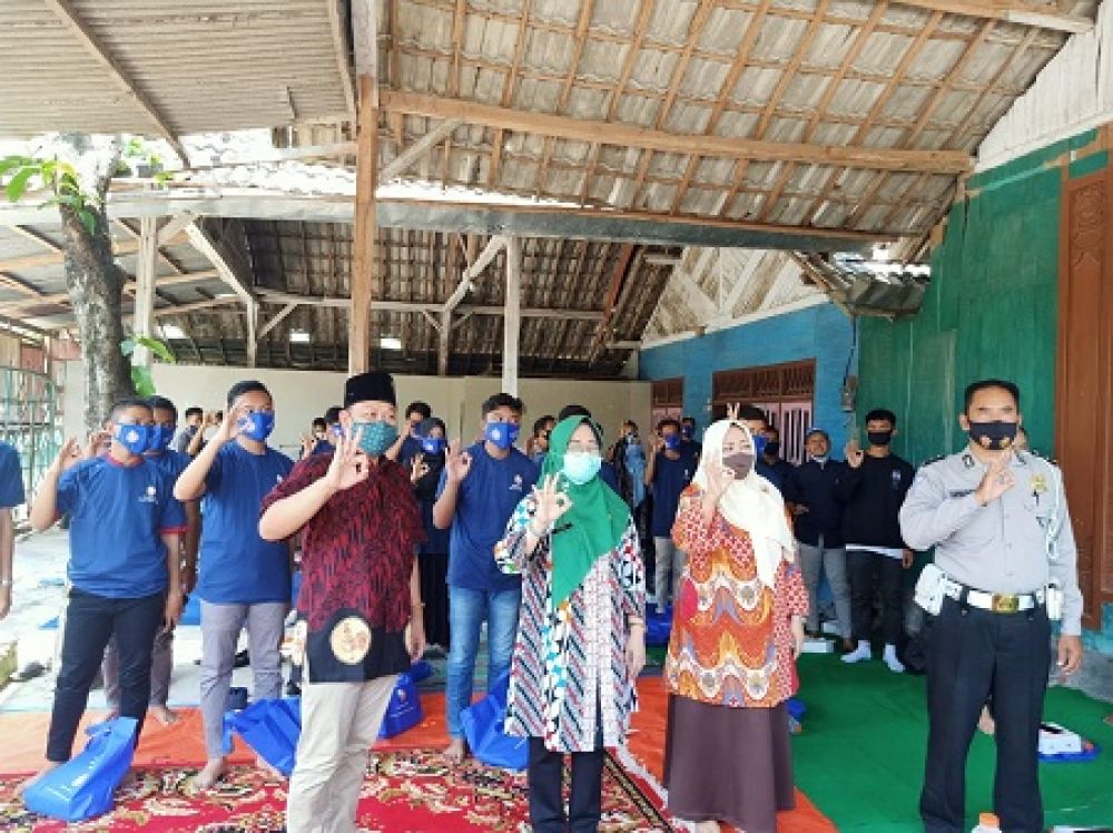 Suasana sosialisasi pembangunan keluarga melalui Genre Ceria di Desa Pasinan, Kecamatan Baurno, Bojongeoro. Sabtu (29/8/2020), yang digelar BKKBN Jawa Timur.