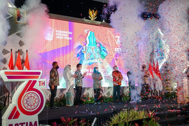Pembukaan Pameran Jatim Fair Hybrid Tahun 2021, Jum'at (8/10).