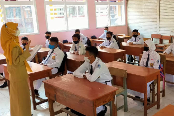 Pembelajaran tatap muka yang digelar beberapa waktu yang lalu.