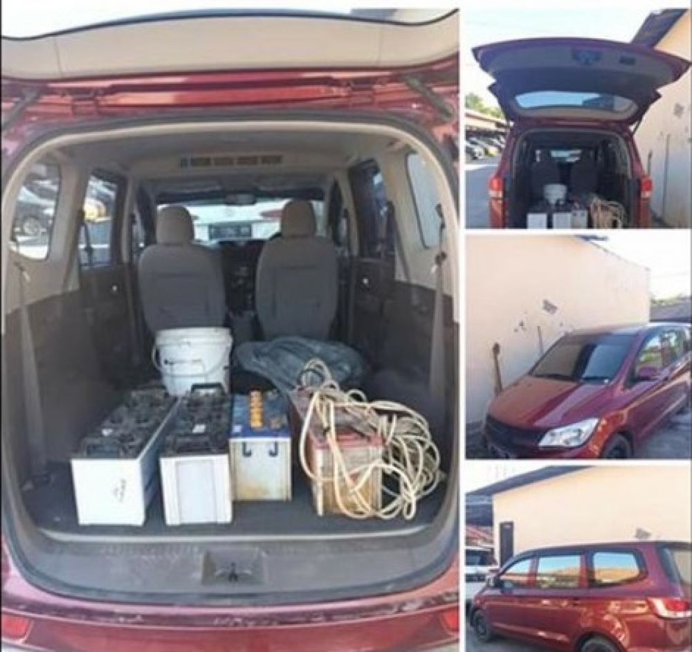 Mobil kades yang digunakan untuk pencurian.