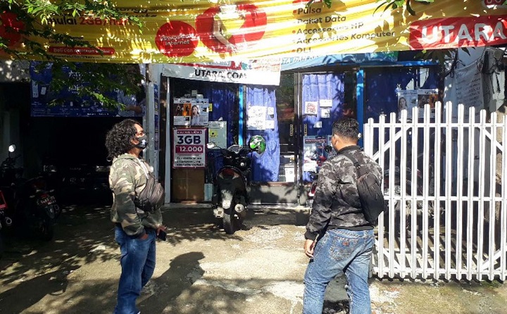 Rumah yang ditempati terduga teroris. SP/Hendarwanto