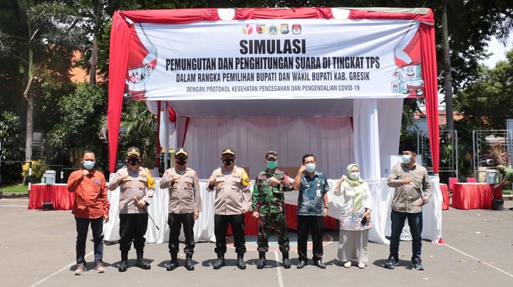Simulasi tahap pemungutan dan penghitungan suara Pilkada 2020. Sp/Septyan