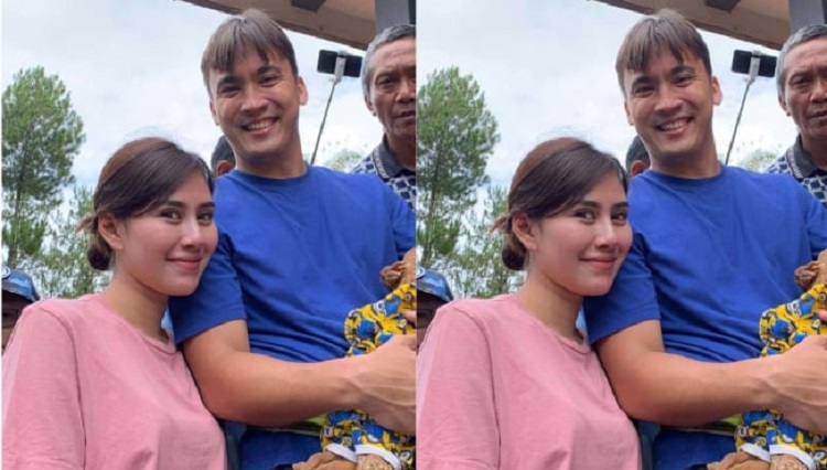 Syahnaz Sadiqah dan Rendy Kjaernett saat di lokasi syuting bersama. SP/ SBY