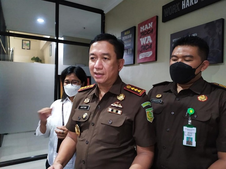 Kepala Kejari (Kajari) Surabaya, Anton Delianto dalam analisa dan evaluasi (Anev) kinerja Kejari Surabaya 2021, Kamis (30/12). SP/Budi Mulyono