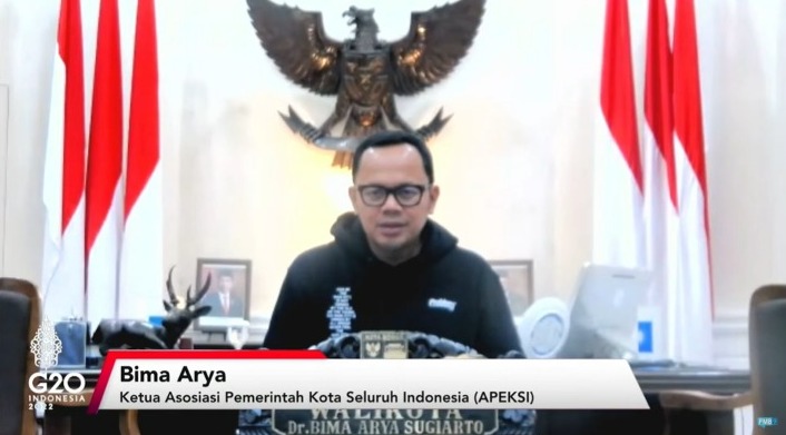 Wali Kota Bogor Bima Arya dalam Jumpa Pers G20 updates secara virtual melalui aplikasi zoom, Selasa (18/10/2022) di Jakarta, bertajuk “Merayakan Kepemimpinan Indonesia di G20.