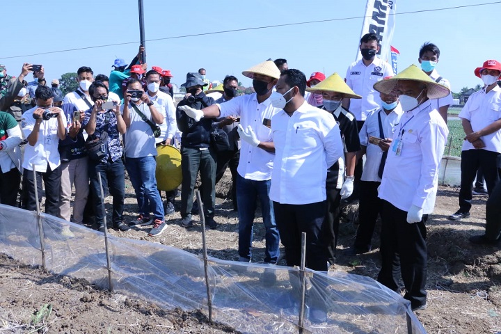 Bupati Gus Yani saat berada di Desa Gredek, Kecamatan Duduksampeyan, Gresik. SP