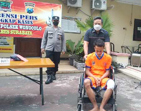 Pelaku dilumpuhkan petugas karena mencoba melawan saat diamankan. SP/Ariandi