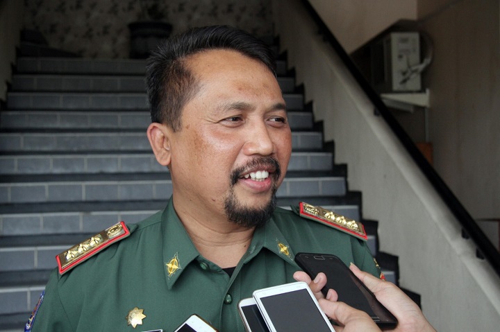 Sekda Kabupaten Ponorogo Agus Pramono saat memberikan keterangan. 