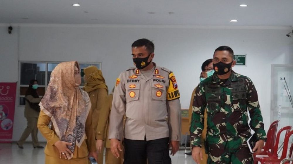 Kapolres Mojokerto Kota AKBP Deddy Supriadi siap mendukung Peraturan Wali kota Mojokerto Nomor 55 Tahun 2020. SMG/Dwy Agus Susanti