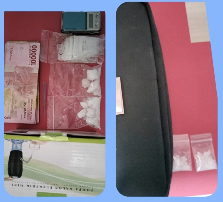 Barang bukti yang diamankan polisi. SP/Ariandi