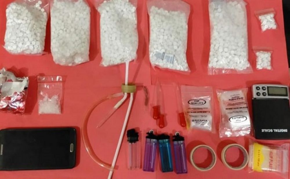 Barang bukti yang diamankan Polresta Kediri Kota dari penangkapan tersangka AG pada Sabtu (25/7) kemarin.