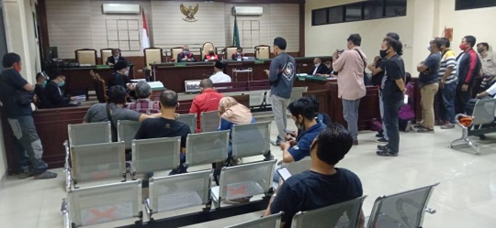 Suasana sidang tuntutan Bupati Sidoarjo Saiful Ilah. SP/sg