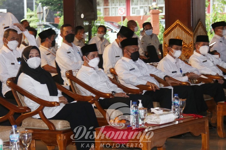 Peringatan Isra Miraj Nabi Muhammad SAW 1443 Hijriah di Pendopo Garaha Majatama, Kabupaten Mojokerto. SP/Dwy AS